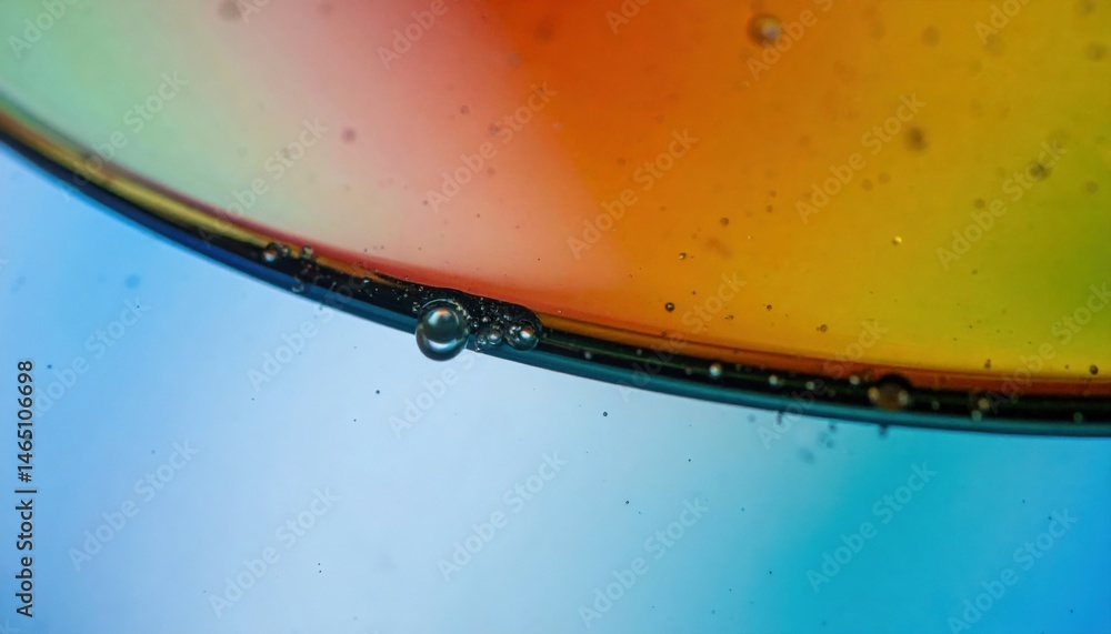 Poster exploring colorful droplet formation abstract macro photography vibrant background artistic environm