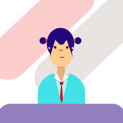 woman with a banner