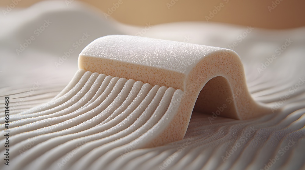 Aufkleber folded chalk texture creating wave shadows