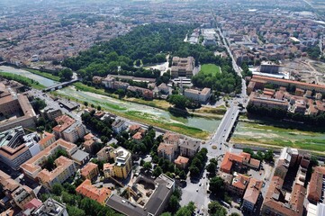 Fototapeta premium Aerial view of Parma, Emilia Romagna, Italy