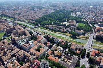 Aerial view of Parma, Emilia Romagna, Italy