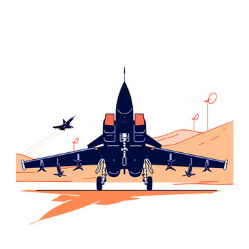 IAF Fighter Jets Vector Icon: Indian Air Force, Military Aircraft
