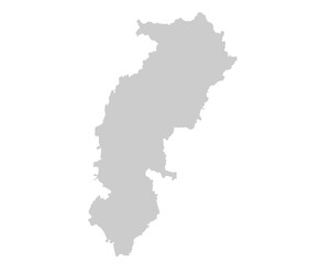 Obraz premium Gray Map of Chhattisgarh, India