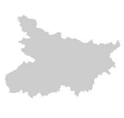 Gray Map of Bihar, India