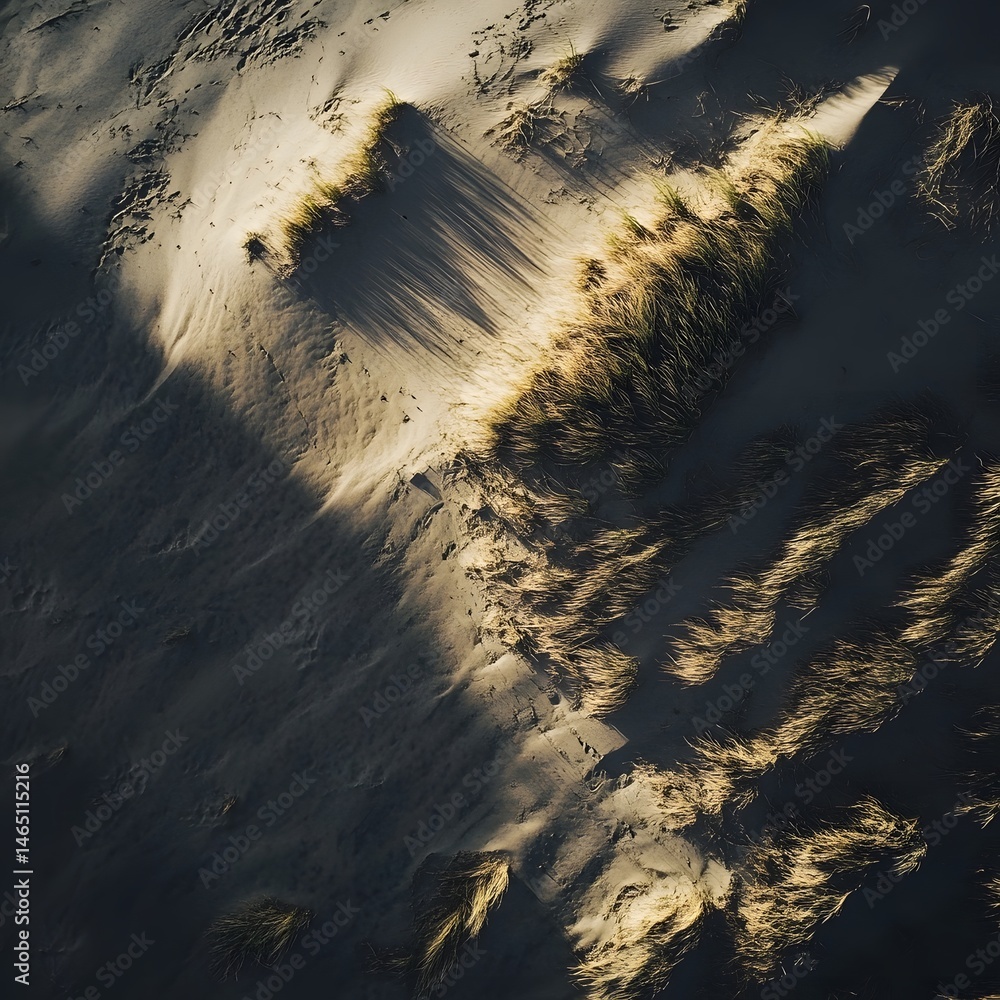 Aufkleber sweeping undulating desert dunes create a captivating and minimalist landscape with intricate patter