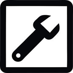 Wrench and screwdriver icon, a vector illustration representing repair tools for web or service design