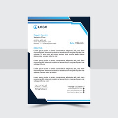 Modern professional business letterhead design vector template 