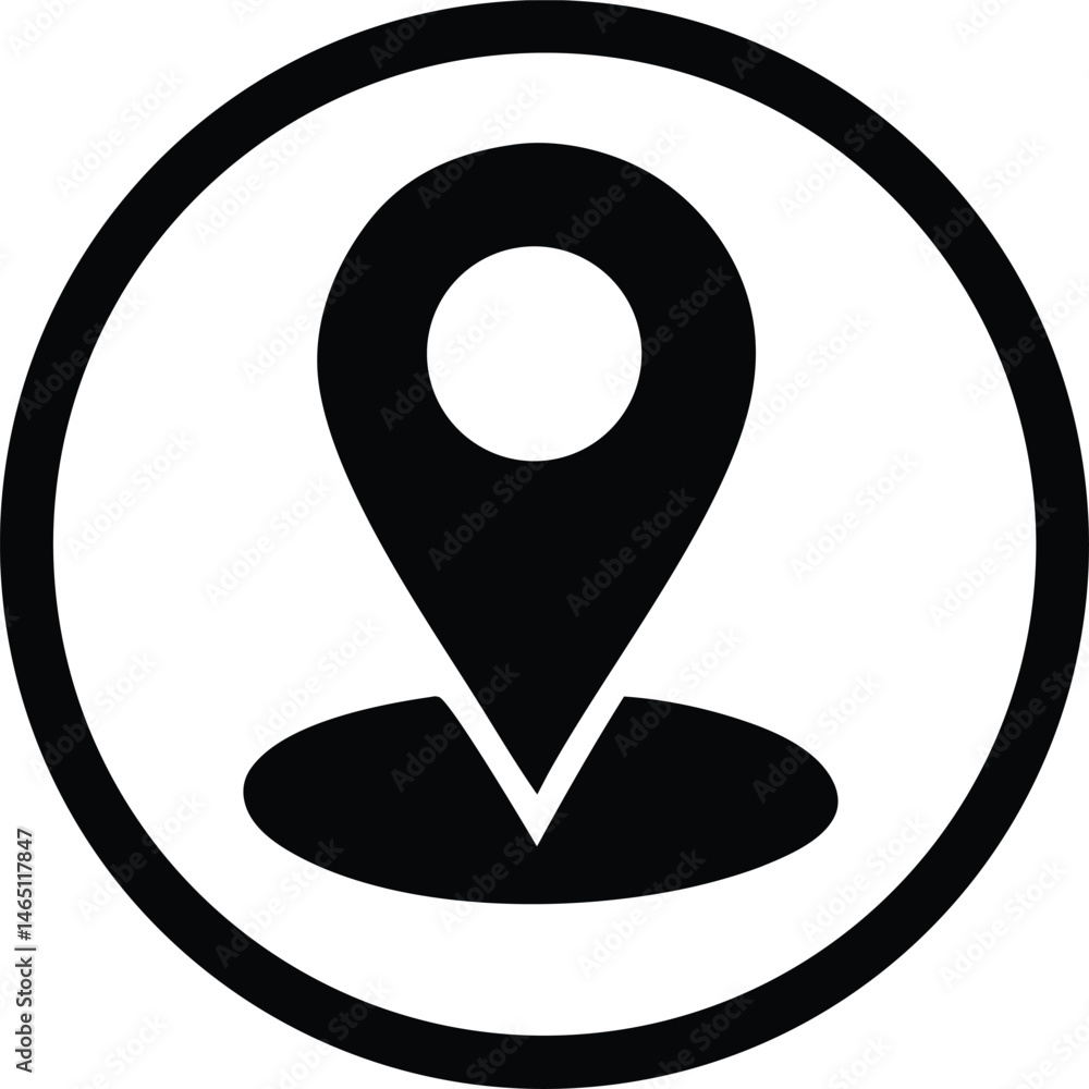 Poster this map pointer icon vector is a web design element, a simple sign for business, or a navigation sy