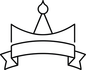 birthday banner icon vector