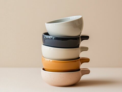 Stacked Ceramic Bowls