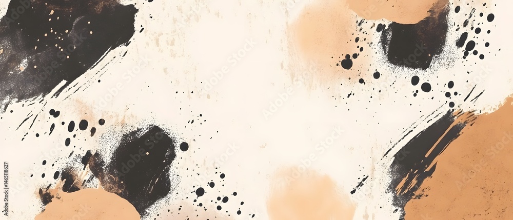 Poster a vibrant abstract painting featuring expressive brushstrokes dynamic color splashes and an unconven