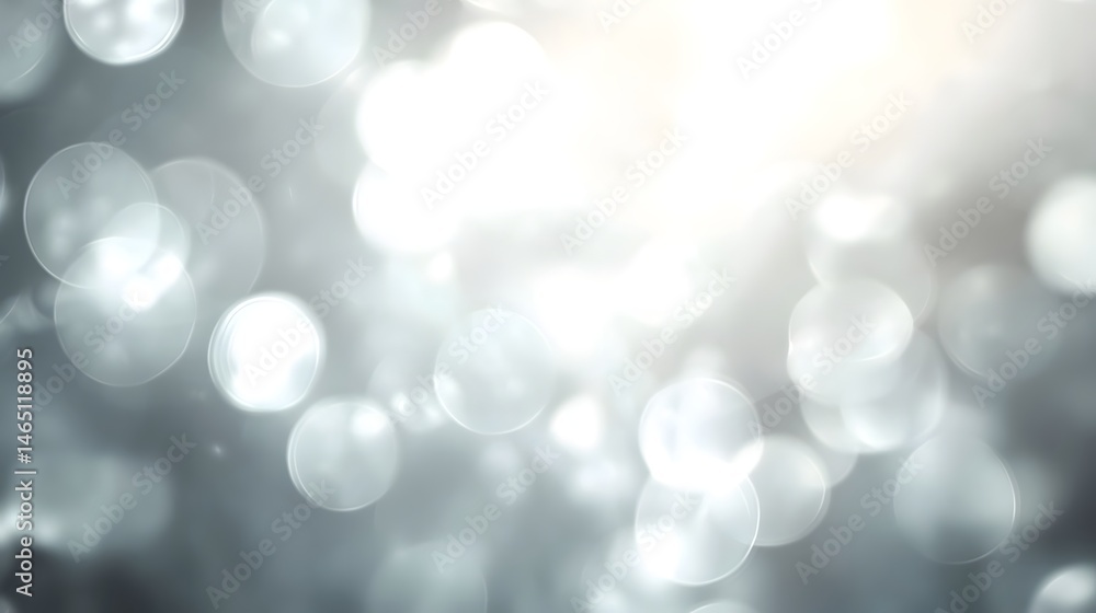 Poster ethereal and serene abstract background featuring a soft blurred gradient of shimmering glittering o