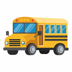 school bus vector illustration on white background