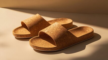 Natural cork slides, stylish and comfortable