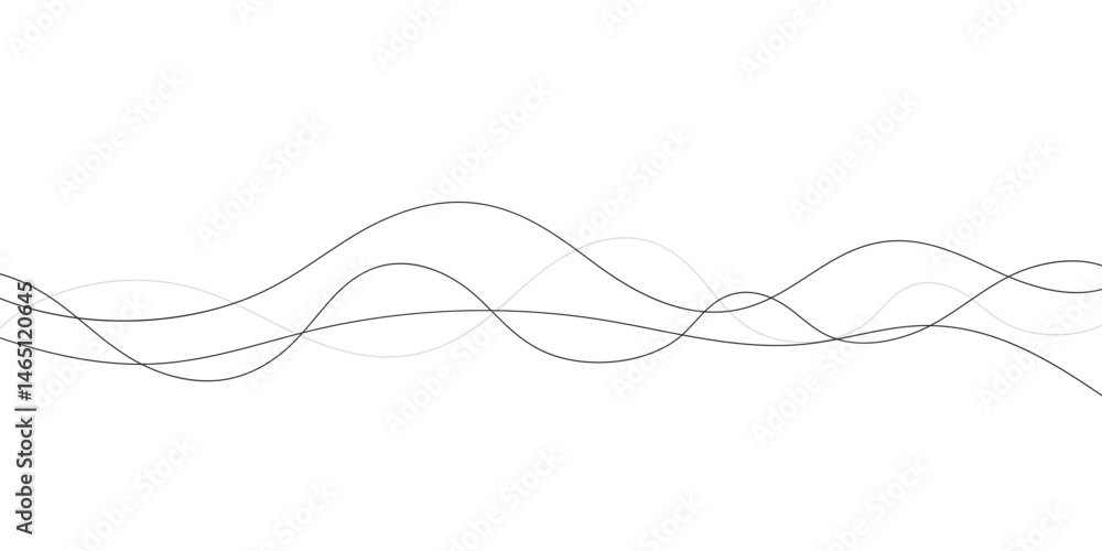 Aufkleber a minimalist abstract image featuring multiple, interwoven, wavy lines in varying thicknesses and da