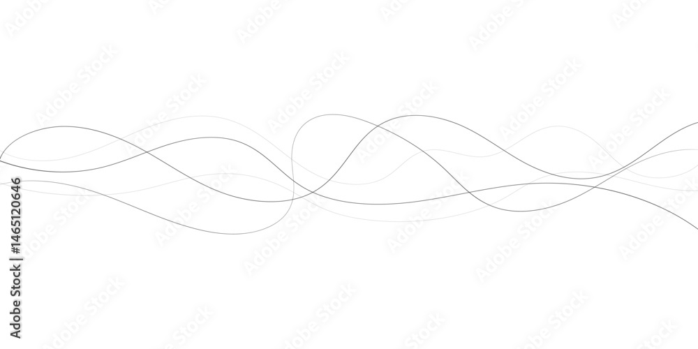 Aufkleber a minimalist abstract image featuring multiple, interwoven, wavy lines in varying thicknesses and da