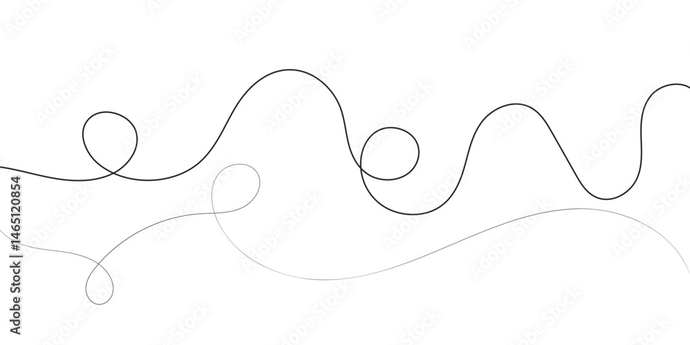 Poster a minimalist abstract image featuring multiple, interwoven, wavy lines in varying thicknesses and da