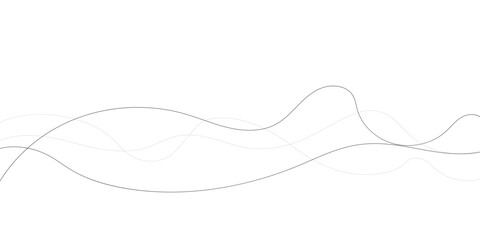 Technology abstract lines on white background. Undulate Grey Wave Swirl, frequency sound wave, twisted curve lines with blend effect	