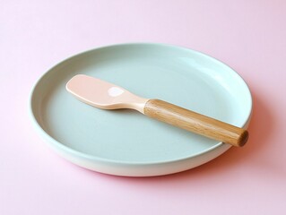 Pastel Spatula on Plate
