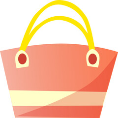 Torba plażowa z akcesoriami w stylu flat – wektorowa grafika © Laura