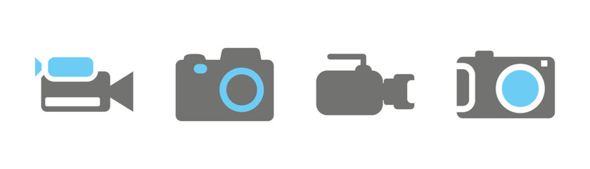 Photo and video camera icon vector. Camera icon set. Vector illustration eps 10