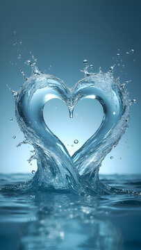 Stunning Water Heart: A Beautiful Splash of Love