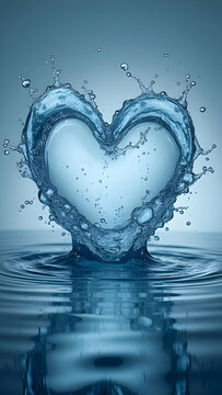 Stunning Water Heart Splash: A Captivating Image