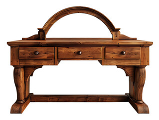 Bedroom vanity setup isolated on transparent background