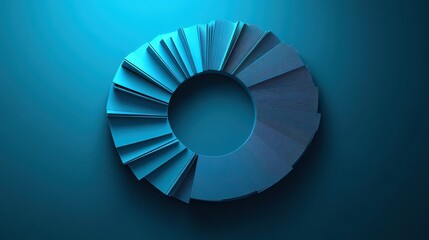 Creative circle chart with folded layers, [business data visual], [symbolizing depth and complexity in information]