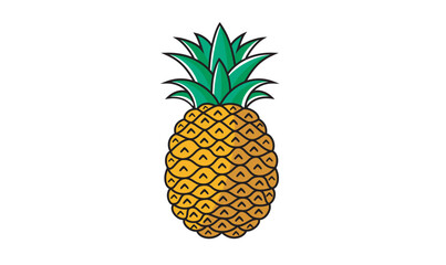 pineapple vector illustration fruit clipart