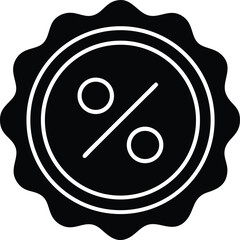Percentage Symbol Vector Illustration – Discount or Finance Concept Isolated on White