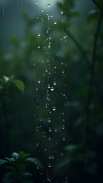 Rain Drops Background: Nature Photography
