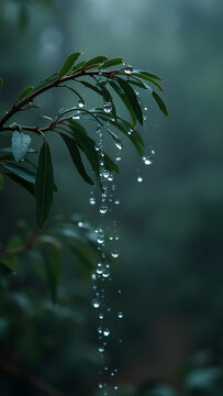 Rain Drops on Leaves: Nature Photography
