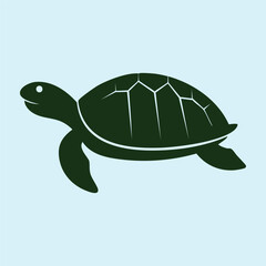 Turtle Silhouette Design for Logo and Branding