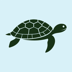 Turtle silhouette vector