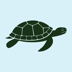 Turtle silhouette vector