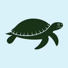 Turtle silhouette vector