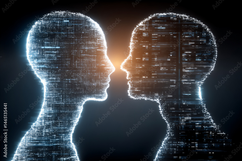 Poster shared mental space ai data convergence abstract