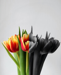 Flowers for Festive Occasions and Sorrowful Occasions. Conceptual Photo of a Bouquet of Flowers...