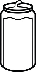cold soda can icon vector