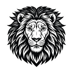 Fototapeta premium a lion head vector art silhouette