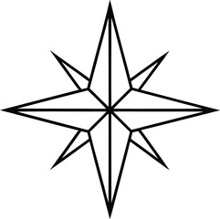 compass rose icon vector