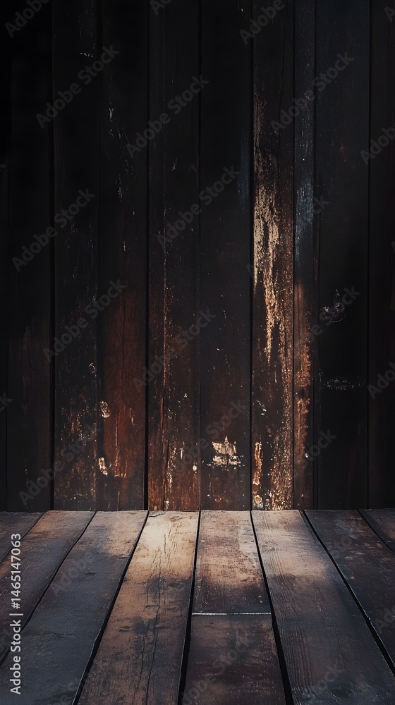 Aufkleber a weathered and distressed wooden surface with a rough aged appearance featuring a mix of brown hues