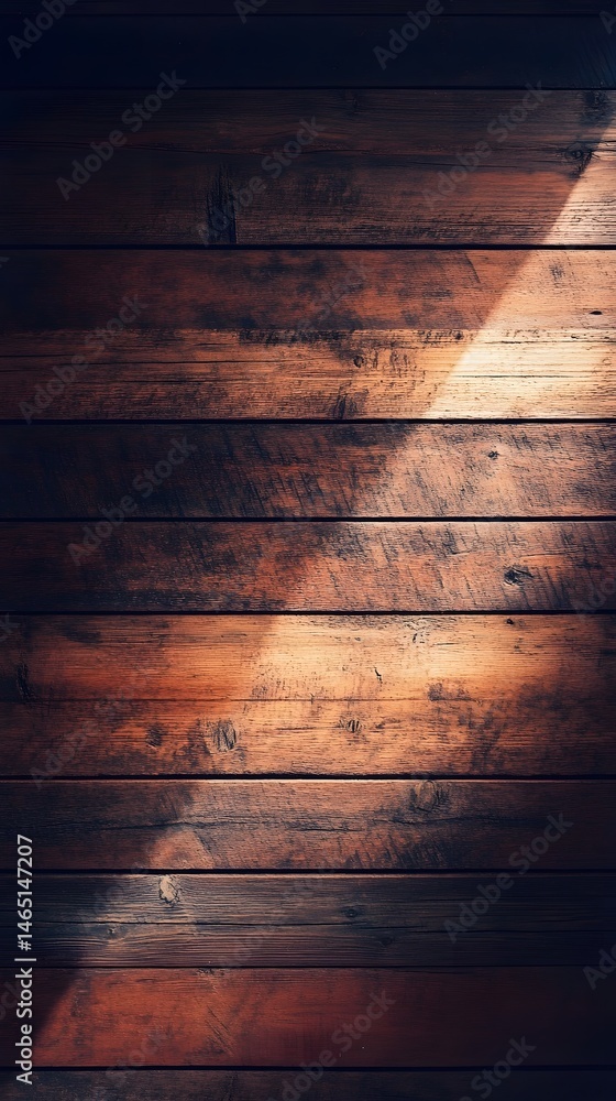 Poster detailed close up view of an old weathered wooden surface with a natural rustic grain pattern and wa