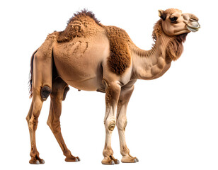  Cute camel, full-body shot, transparent background PNG