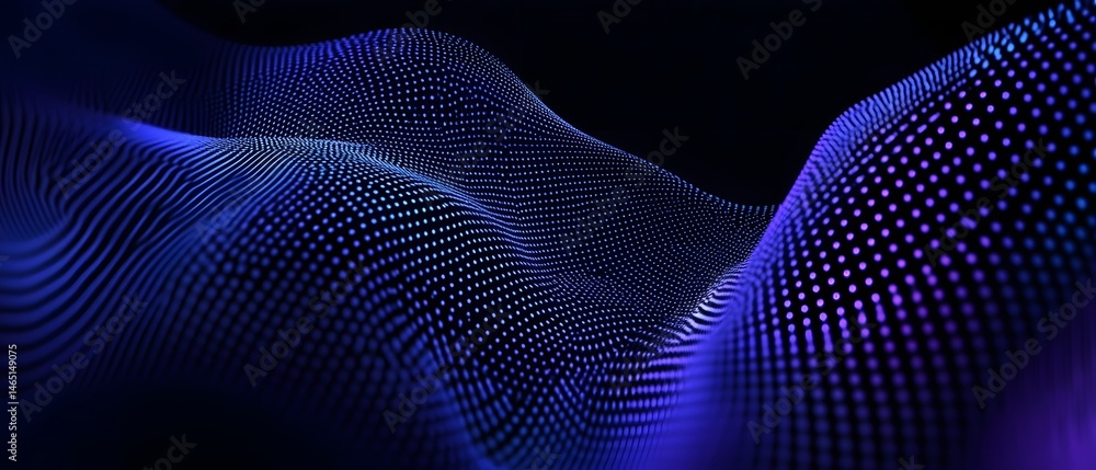 Poster captivating abstract representation of a dynamic digital landscape featuring a undulating wave of in