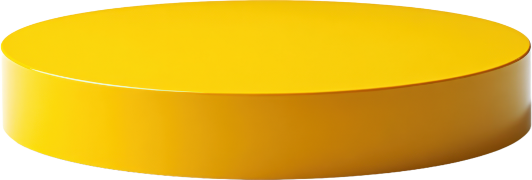 Solid Yellow Cylindrical Shape