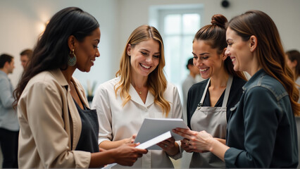 Beauticians Discussing Technique