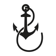 Anchor icon isolated on white background