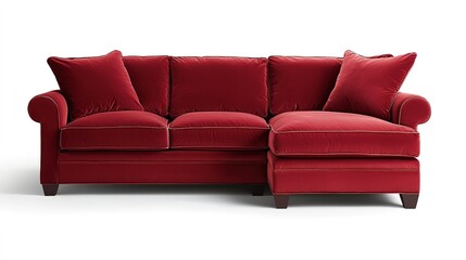 Fototapeta premium Luxurious crushed velvet sectional chaos in modern living room gigapixel quality cozy environment inviting view